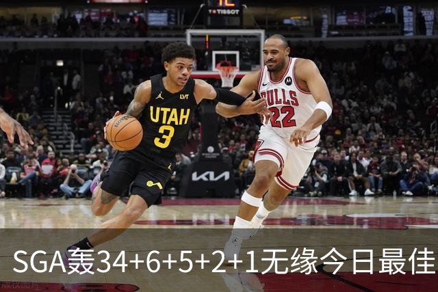 SGA轰34+6+5+2+1无缘今日最佳！对不起，你碰到暴走的东契奇了